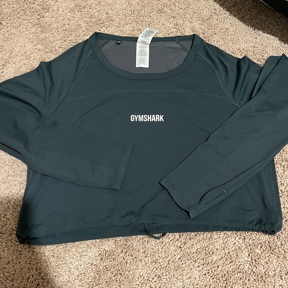 Gymshark long sleeve crop - dark green